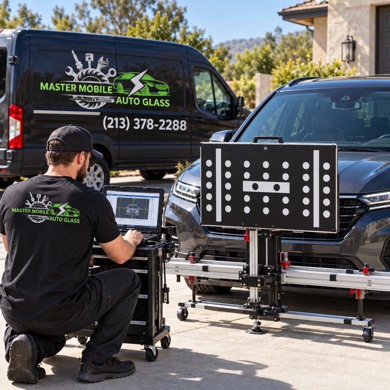 ADAS calibration by a Master Mobile Auto Glass technician in Tarzana, CA