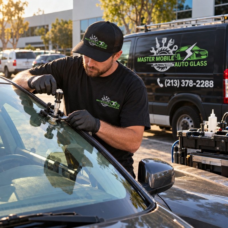 Auto glass repair by a Master Mobile Auto Glass technician in Tarzana, CA