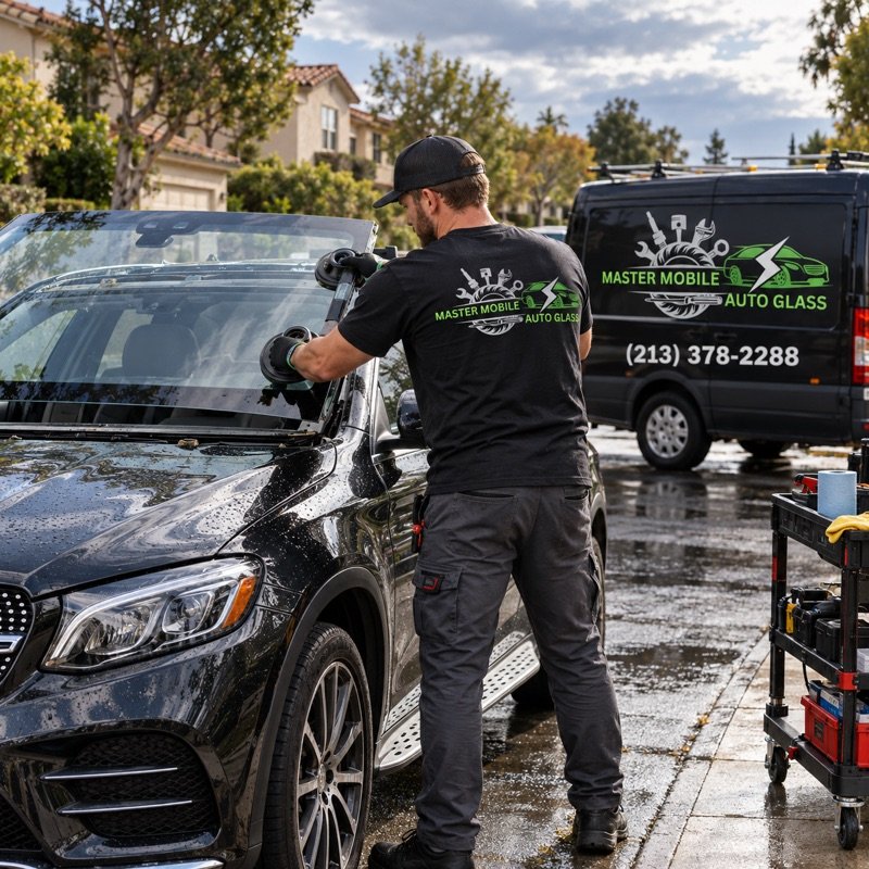 Auto glass replacement by a Master Mobile Auto Glass technician in Tarzana, CA