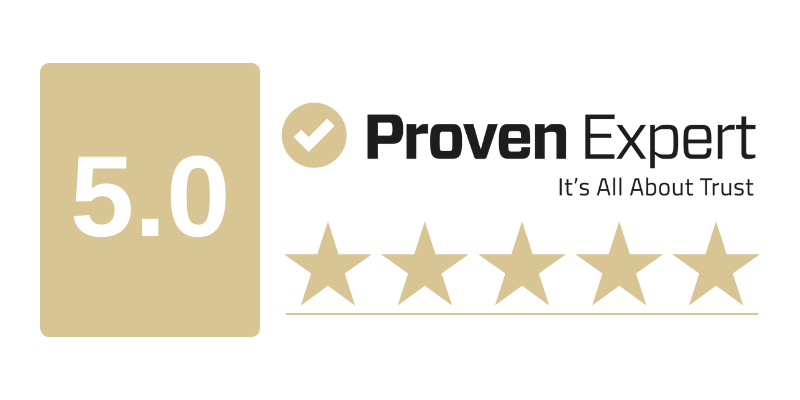 Proven Expert 5 star rating